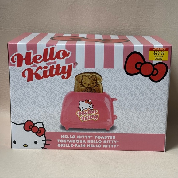Hello Kitty 2-Slice Toaster, Pink, Toasts Image on Bread, Adjustable Browning - Picture 2 of 6